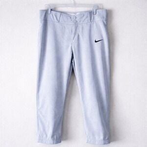 NWT Womens Nike Diamond Invader 3/4 Baseball Softball Pants Grey L 812572-052